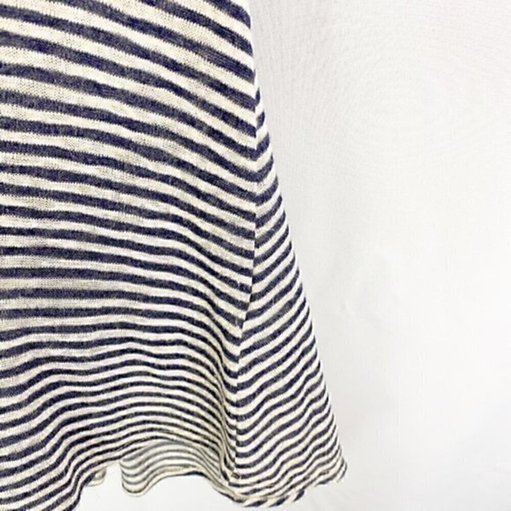 Anthropologies W5 Stripped High Low‎ Top Navy Blue White Small - Picture 6 of 11